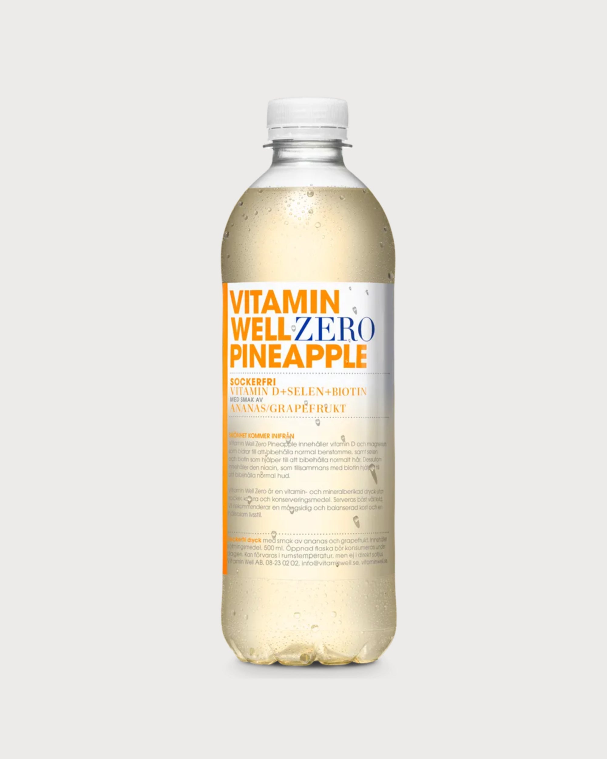 12 x Vitamin Well Zero Pineapple 500 ml